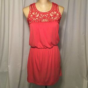 Xhilaration Short Dress, Coral, Pullover Racerback